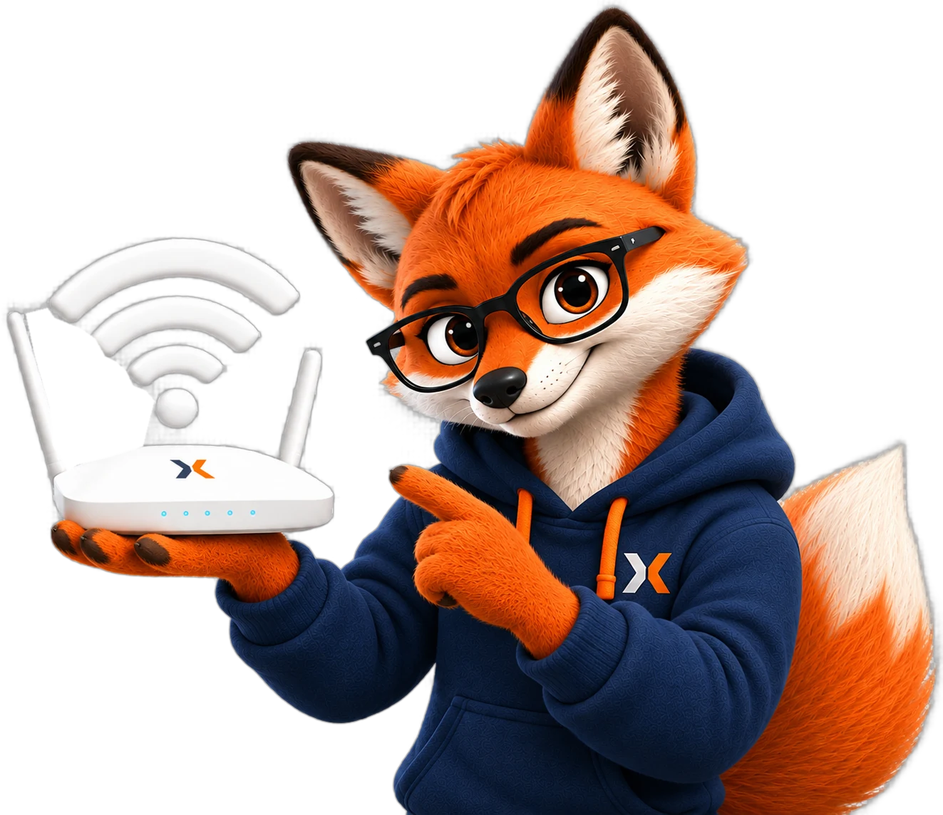 Le renard Proxiclic présente un routeur Wi-fi